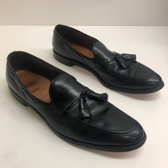 EUC Allen Edmonds Grayson Tassel Loafer Black Calf Made in USA 13 Narrow main image 6